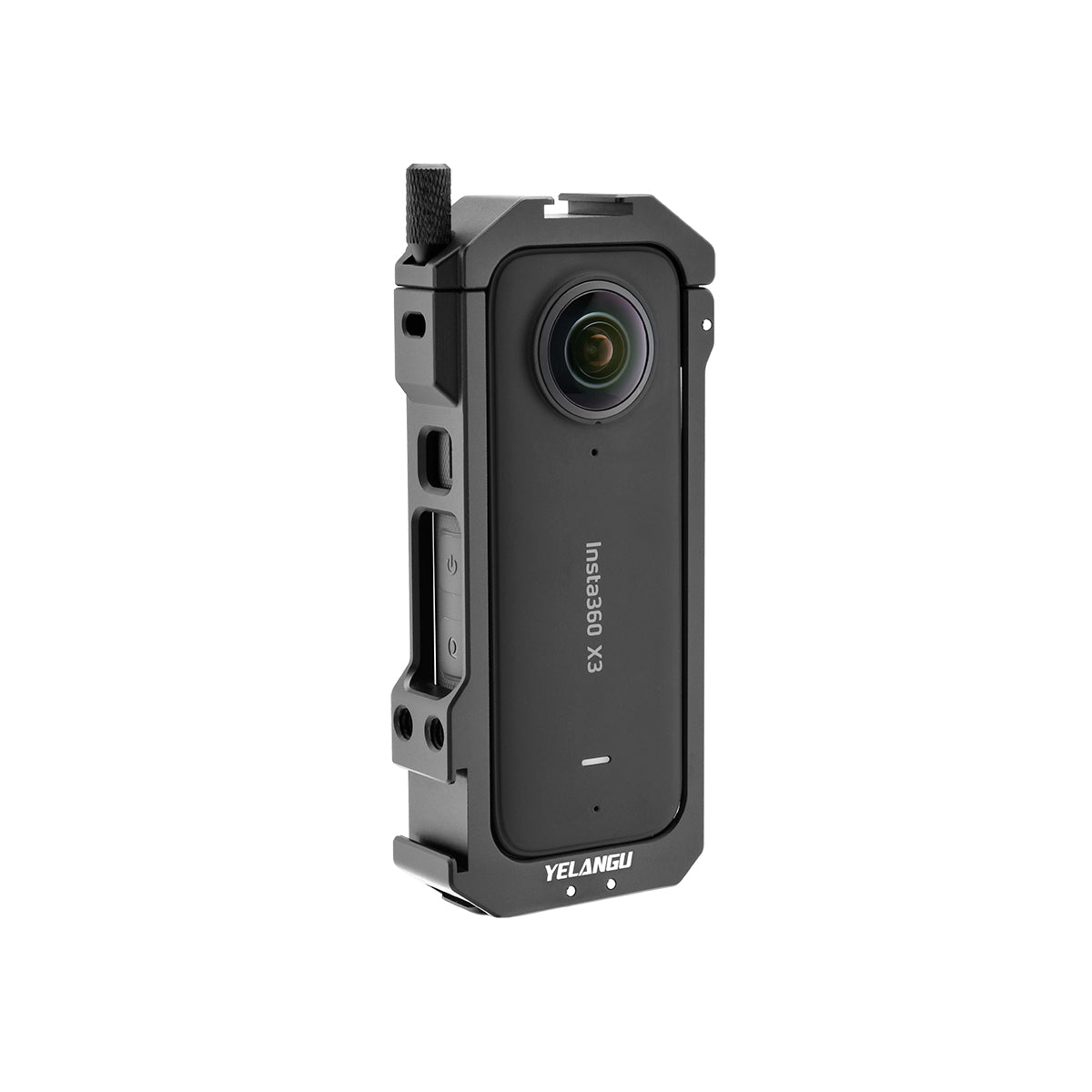 YELANGU Metal Protective Cage Case for Insta360 X3 Frame Rig with Cold Shoe Mount for Insta 360 X3 Action Camera Accessories