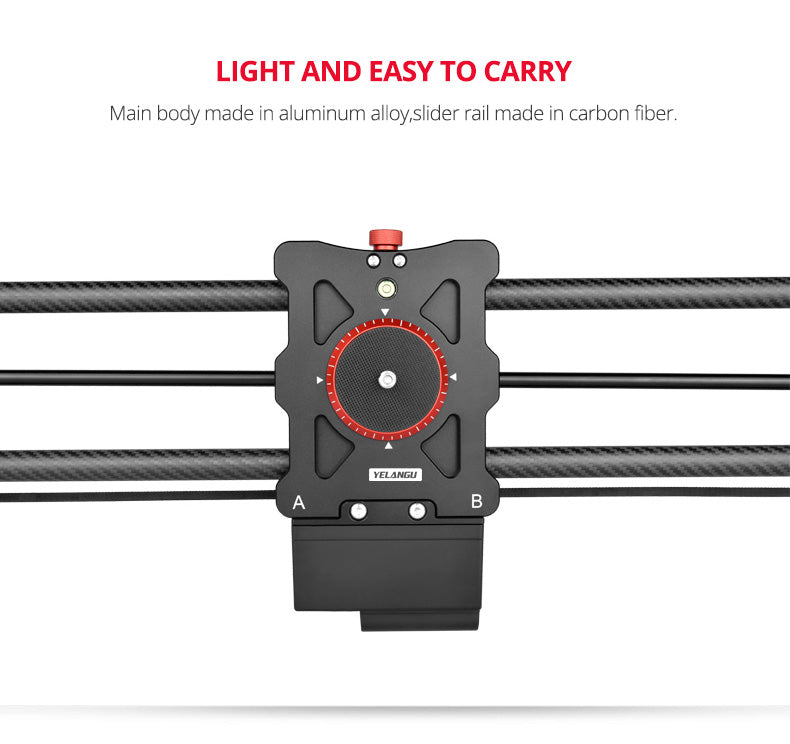 YELANGU L80RC Professional Motozied Video Camera Slider Carbon Fiber Track Rail with Time Lapse Wireless Control