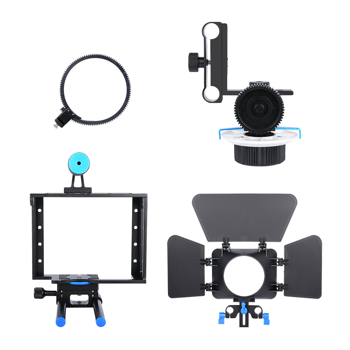Yelangu C100 Universal Camera cage with follow focus and matte box for dslr mirrorless