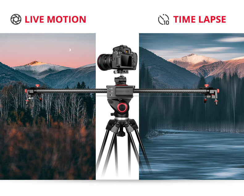 YELANGU L80RC Professional Motozied Video Camera Slider Carbon Fiber Track Rail with Time Lapse Wireless Control