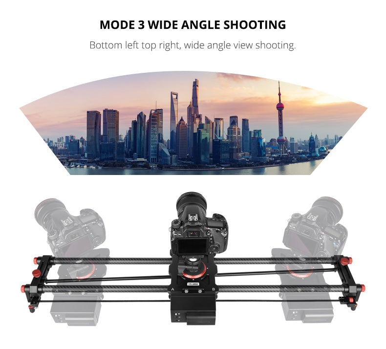YELANGU L80RC Professional Motozied Video Camera Slider Carbon Fiber Track Rail with Time Lapse Wireless Control