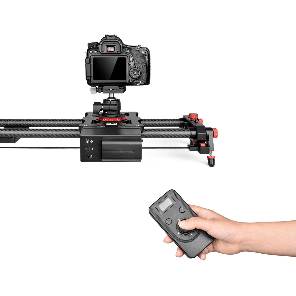 YELANGU L80RC Professional Motozied Video Camera Slider Carbon Fiber Track Rail with Time Lapse Wireless Control