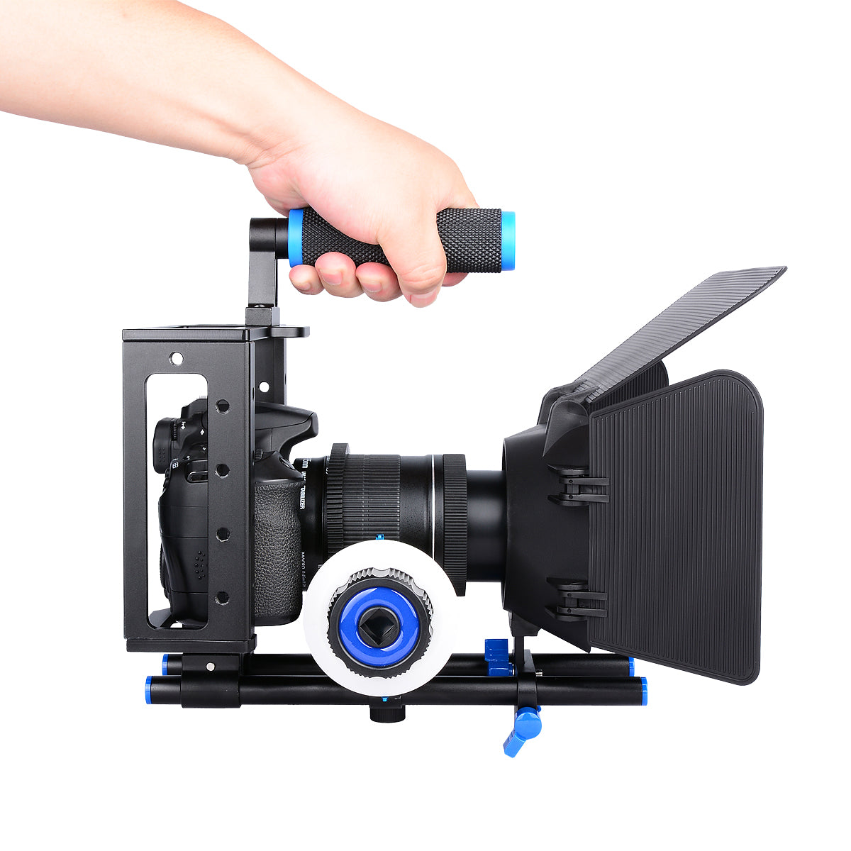 Yelangu C100 Universal Camera cage with follow focus and matte box for dslr mirrorless