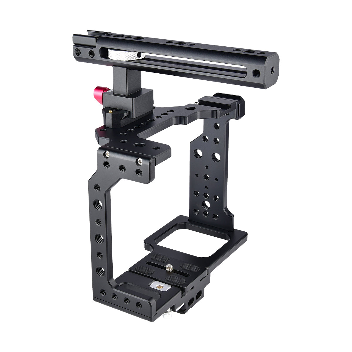 Yelangu C8 Camera Cage Top Handle Tripod Mount Plate 15mm Rod base for Canon Nikon Sony Panasonic