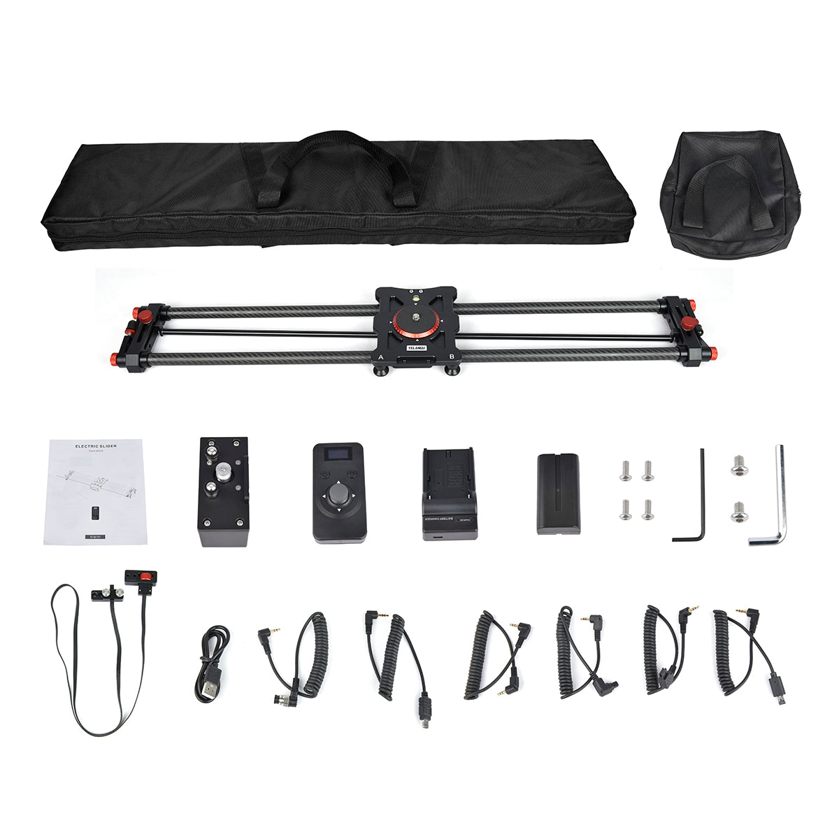YELANGU L80RC Professional Motozied Video Camera Slider Carbon Fiber Track Rail with Time Lapse Wireless Control