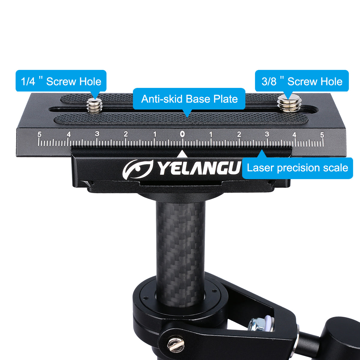YELANGU S60T DSLR Carbon Fiber Handheld Camera Stabilizer DSLR Cameras Weight 1-3kgs/2.2-6.6lbs