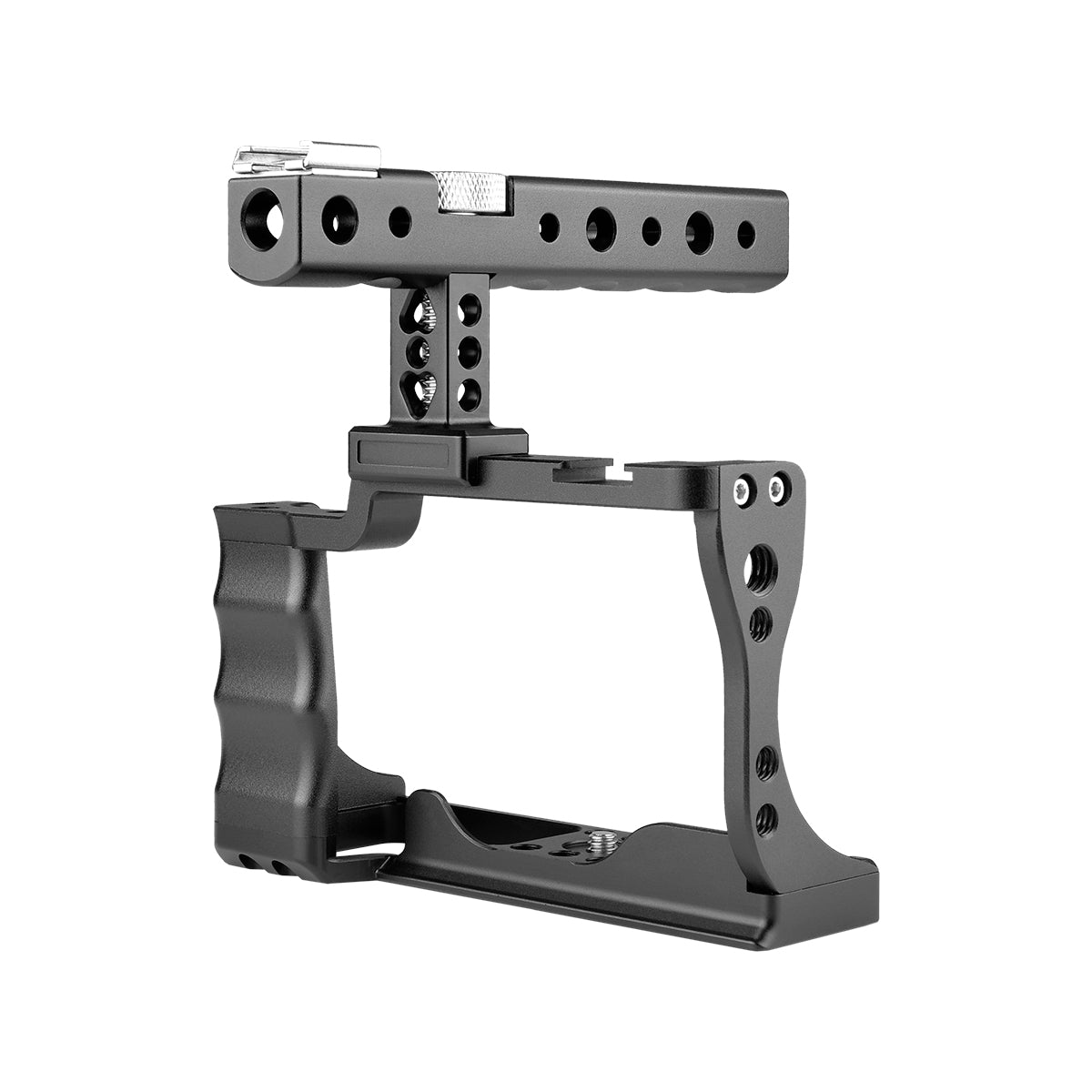 Yelangu C14 Camera Cage for Canon EOS M50 and M5 with Integrated Grip and Quick Release NATO Rail