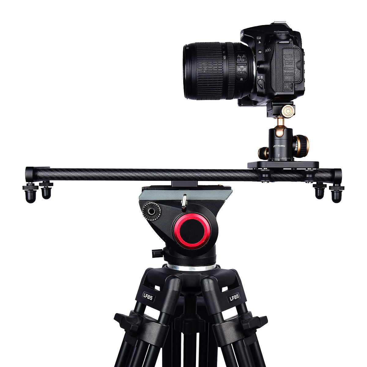 Yelangu L40T Camera Slider Carbon Fiber Rail 16 inches/40 cm for Smartphone Nikon Canon Sony Camera