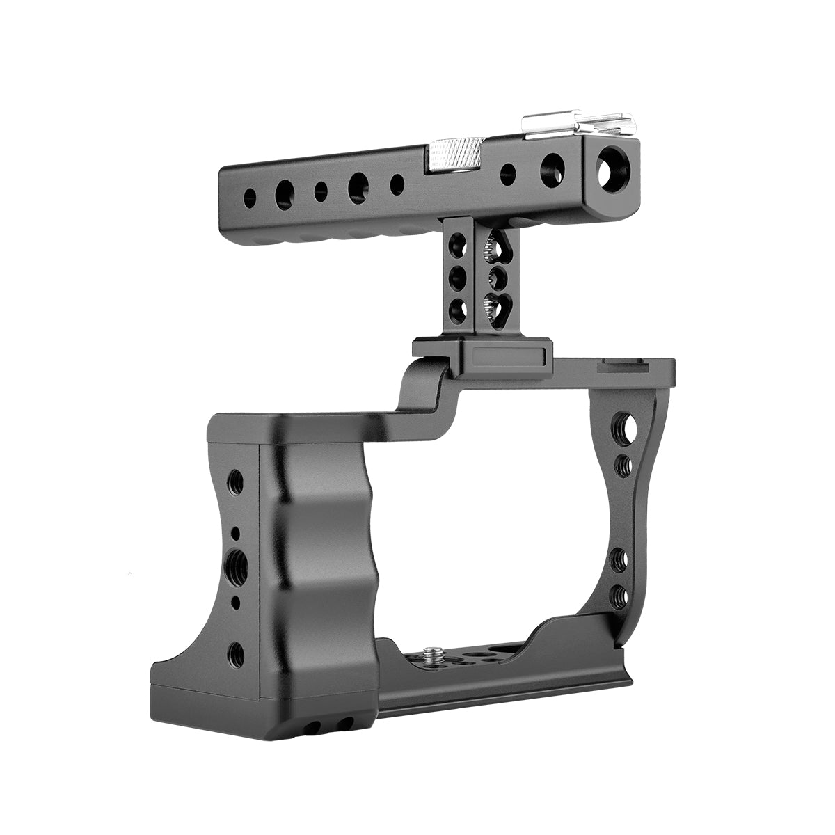Yelangu C14 Camera Cage for Canon EOS M50 and M5 with Integrated Grip and Quick Release NATO Rail