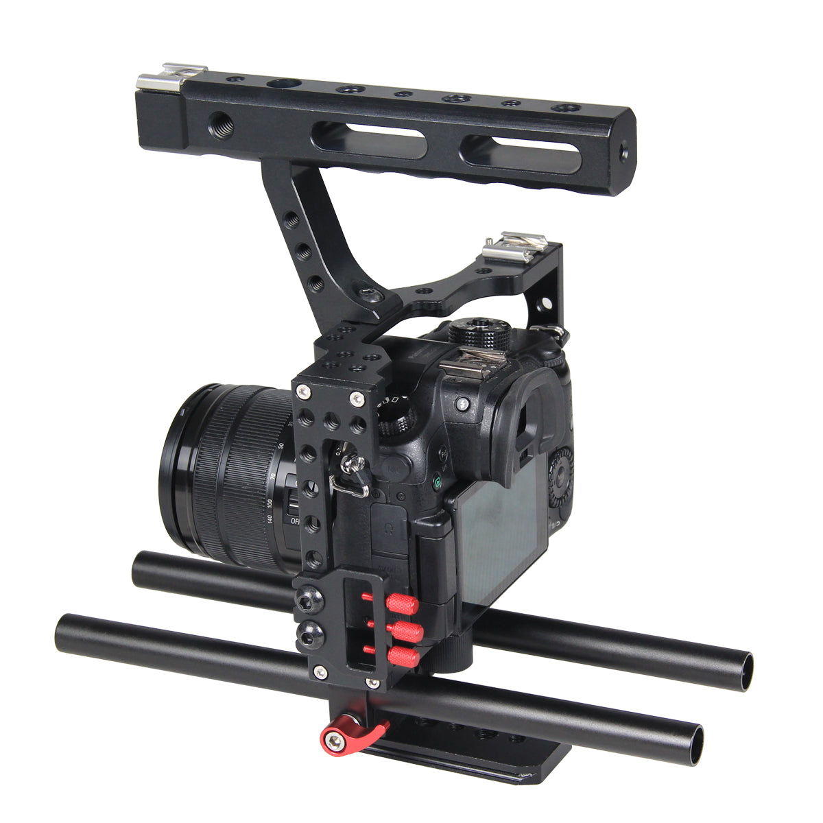 Yelangu C5 Aluminum Alloy Camera Cage for GH4/A7 and More Mirrorless Camera