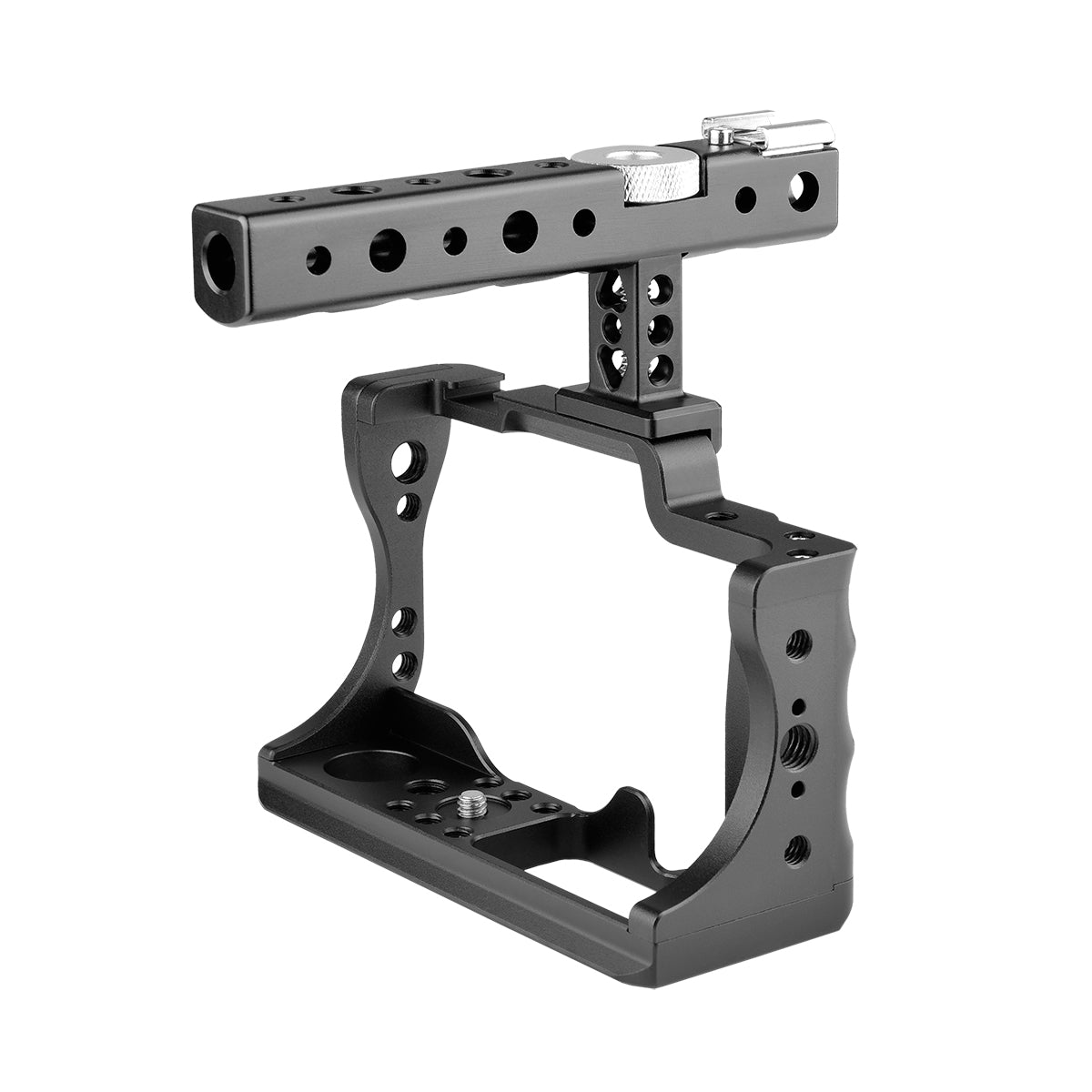 Yelangu C14 Camera Cage for Canon EOS M50 and M5 with Integrated Grip and Quick Release NATO Rail
