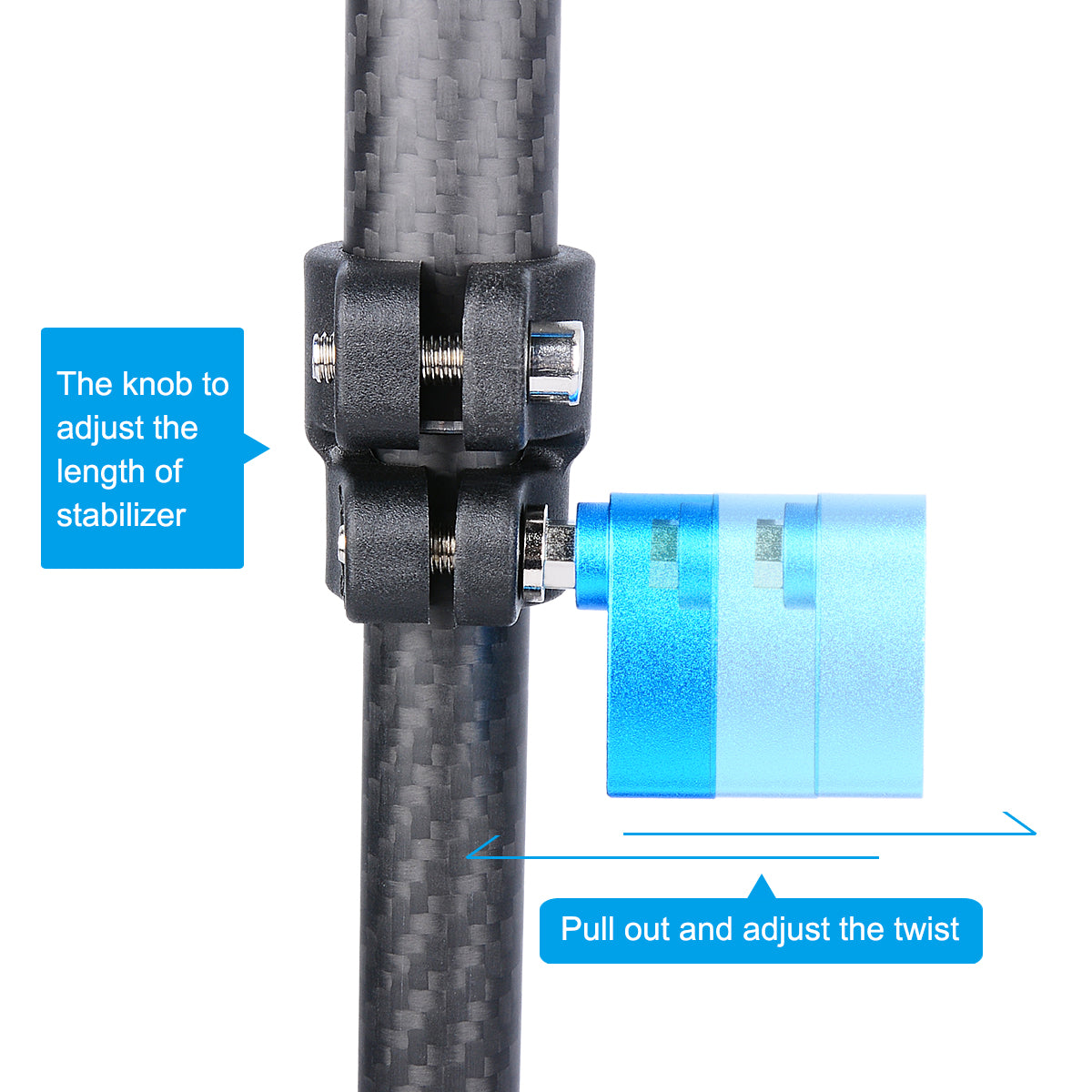 YELANGU S60T DSLR Carbon Fiber Handheld Camera Stabilizer DSLR Cameras Weight 1-3kgs/2.2-6.6lbs