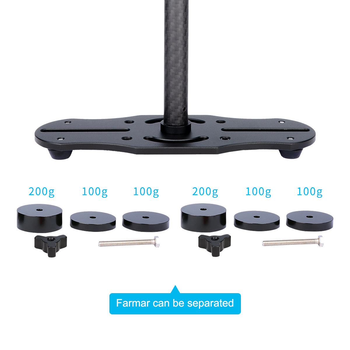YELANGU S60T DSLR Carbon Fiber Handheld Camera Stabilizer DSLR Cameras Weight 1-3kgs/2.2-6.6lbs