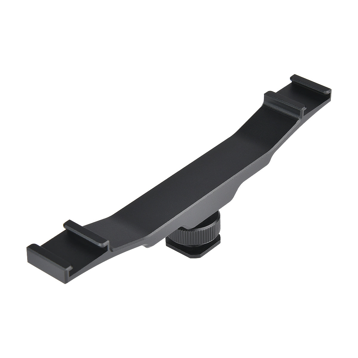 Yelangu A64 Aluminum Universal Cold Shoe Hot Shoe One Turn Two Bracket For Microphone and Light