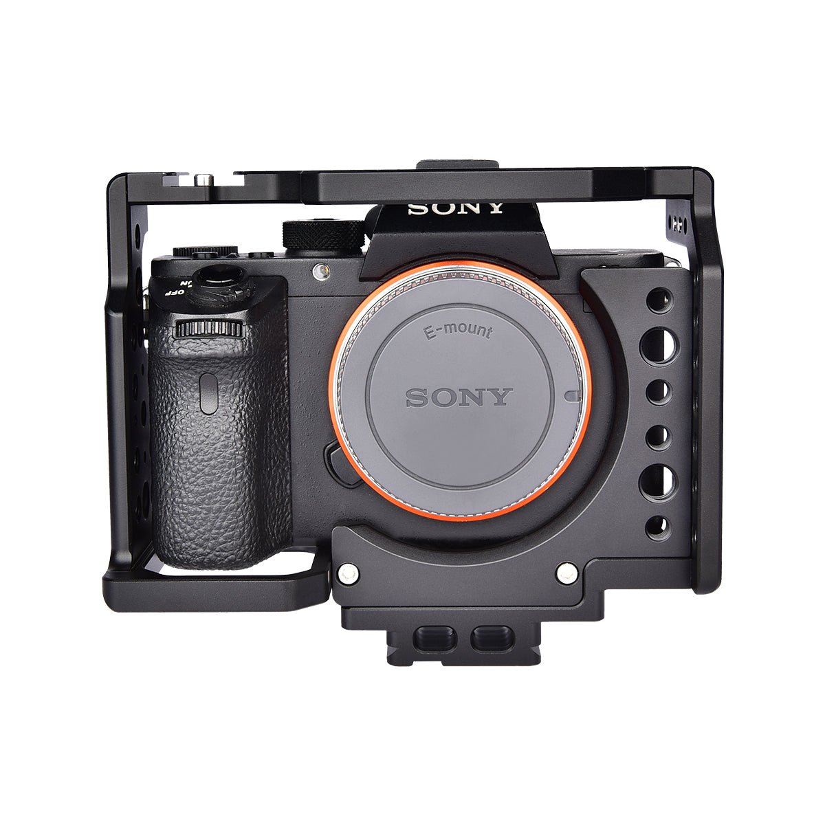 Yelangu Ca7 Camera Cage Kit for Sony Alpha A7 with 3/8 1/4 Inch Screw Top handle Cold Shoe