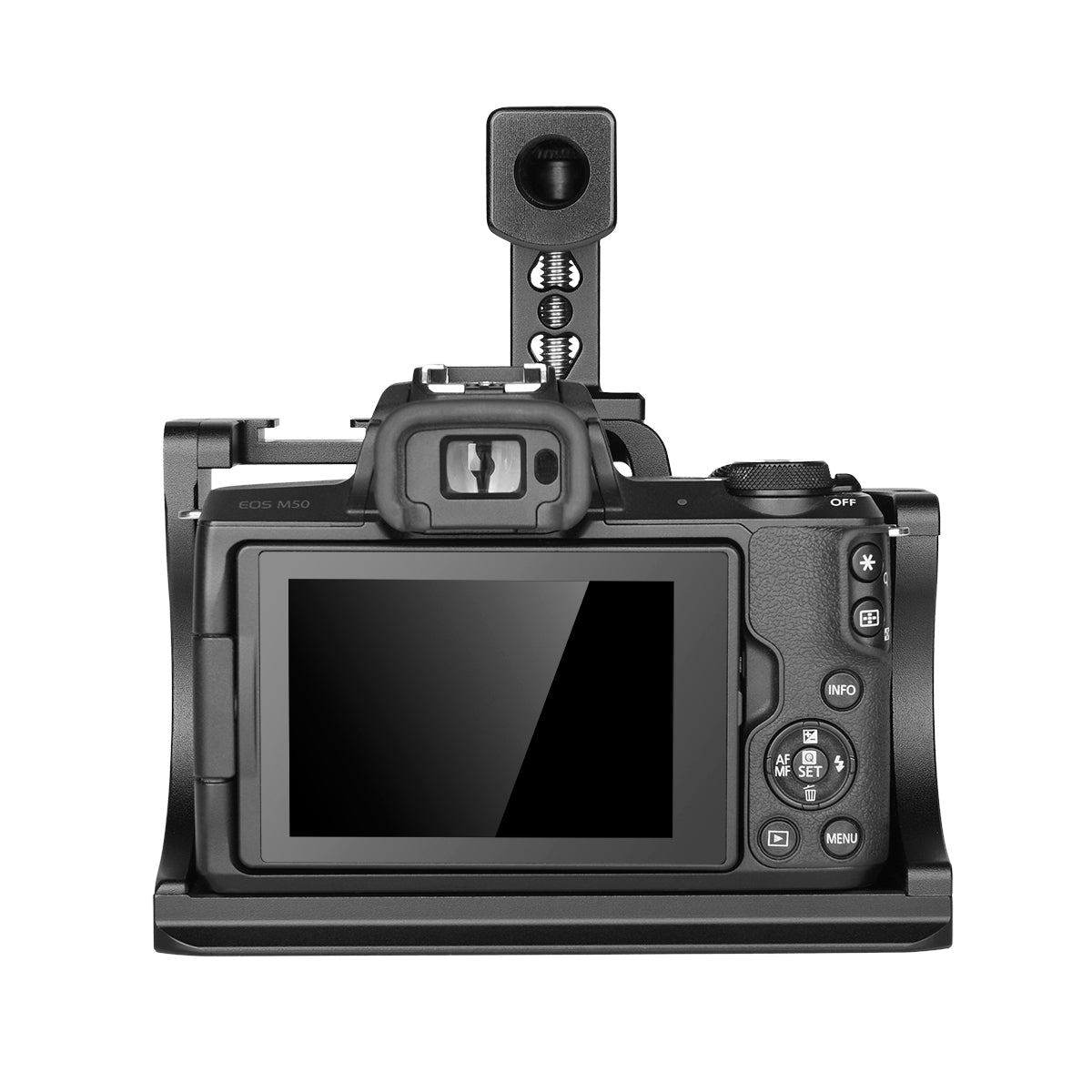 Yelangu C14 Camera Cage for Canon EOS M50 and M5 with Integrated Grip and Quick Release NATO Rail