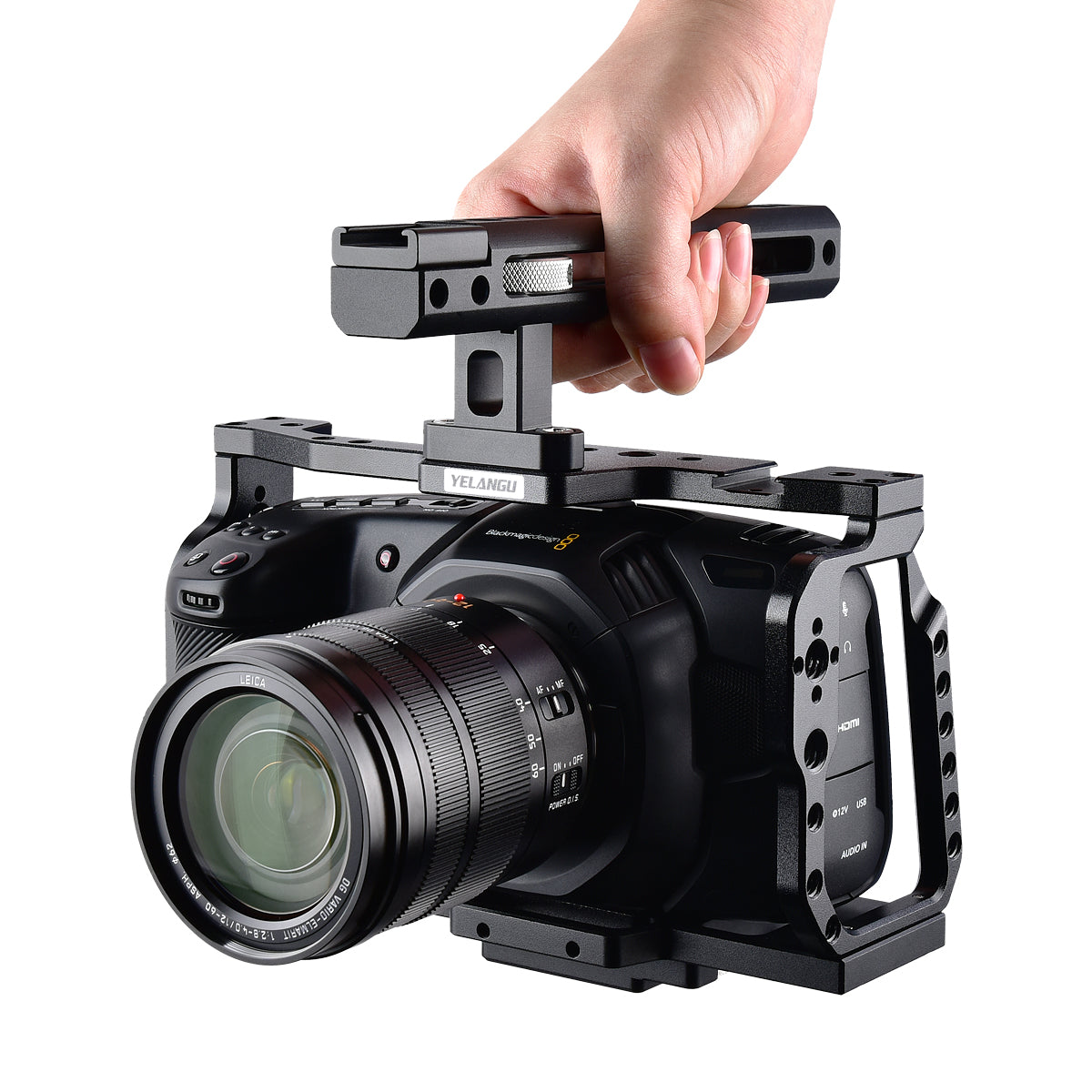 Yelangu C9 BMPCC 4K /6K Camera Cage with Handle for Blackmagic Design Pocket Cinema Camera 4K / 6K