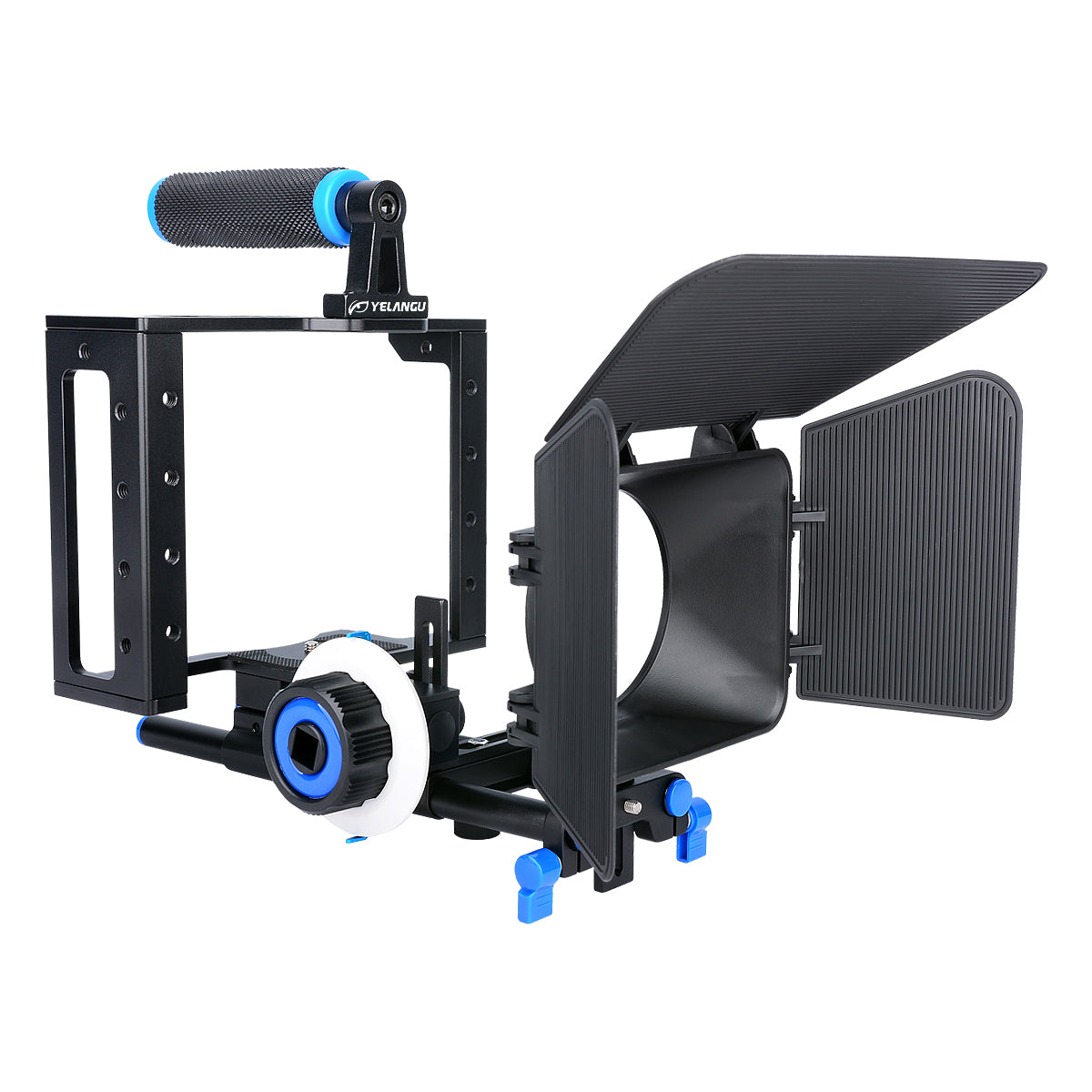 Yelangu C100 Universal Camera cage with follow focus and matte box for dslr mirrorless