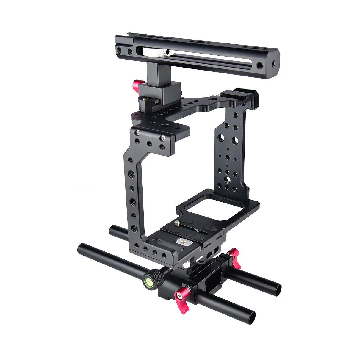 Yelangu C8 Camera Cage Top Handle Tripod Mount Plate 15mm Rod base for Canon Nikon Sony Panasonic