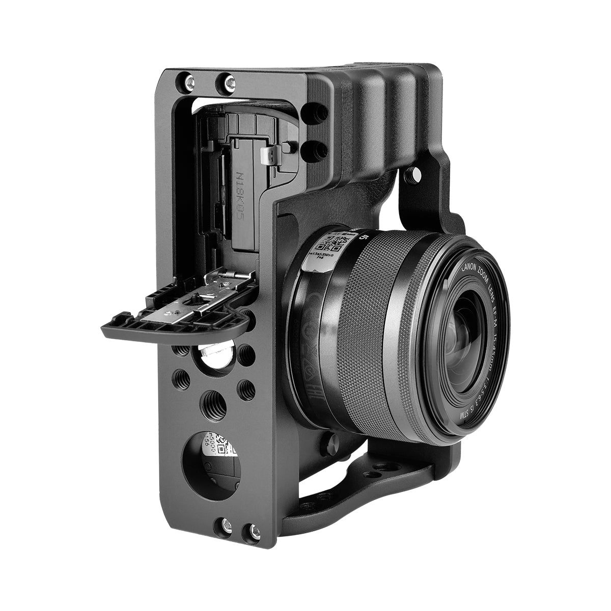 Yelangu C14 Camera Cage for Canon EOS M50 and M5 with Integrated Grip and Quick Release NATO Rail