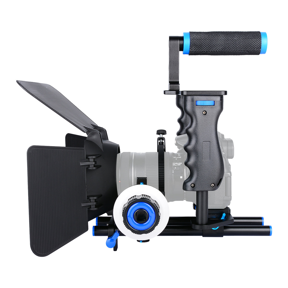 Yelangu C200 DSLR Camera Video Cage Rig Kit with Matte Box Follow Focus