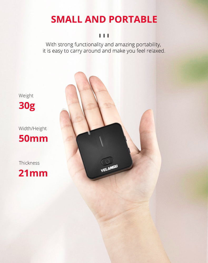 YELANGU MX5 Portable Wireless Microphone Lavalier Interview Recording for Mobilephone DSLR Camera iPhone Xiaomi