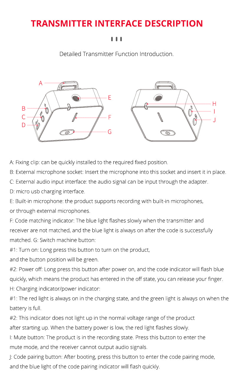 YELANGU MX5 Portable Wireless Microphone Lavalier Interview Recording for Mobilephone DSLR Camera iPhone Xiaomi