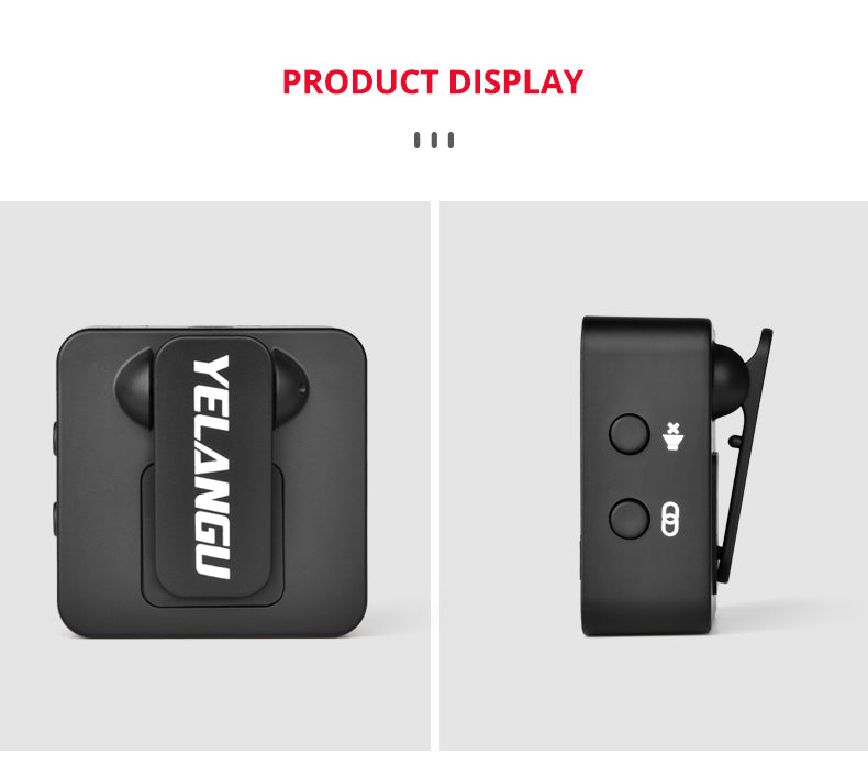 YELANGU MX5 Portable Wireless Microphone Lavalier Interview Recording for Mobilephone DSLR Camera iPhone Xiaomi