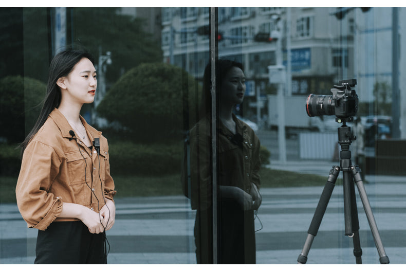 YELANGU MX5 Portable Wireless Microphone Lavalier Interview Recording for Mobilephone DSLR Camera iPhone Xiaomi