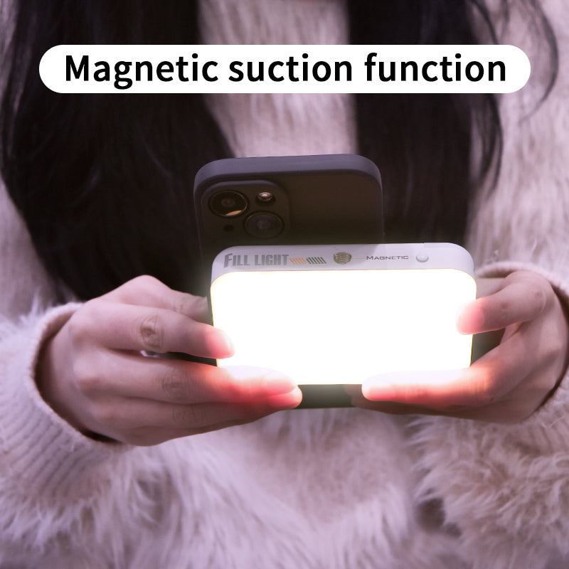 Yelangu MAG5 RGB Double-sided fill light for mobile phone shooting and selfies, with wireless charging magnetic attachment