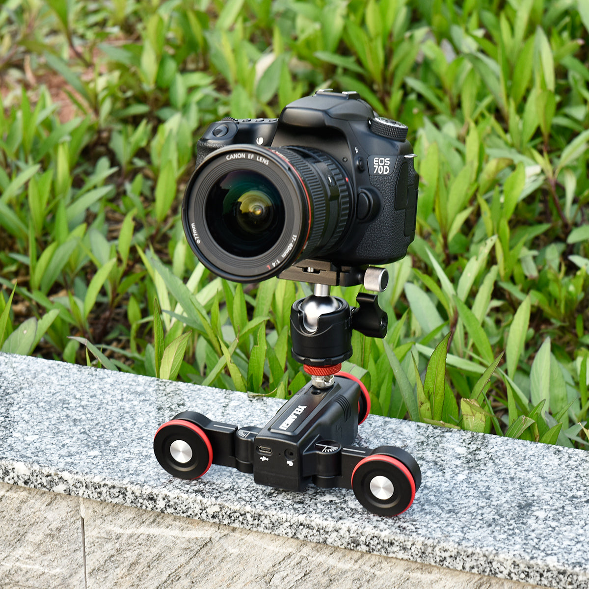 YELANGU L5 Motorized Camera Slider Automatic Video Dolly Car Rail Systems for DSLR Camera Sony iPhone with App Control