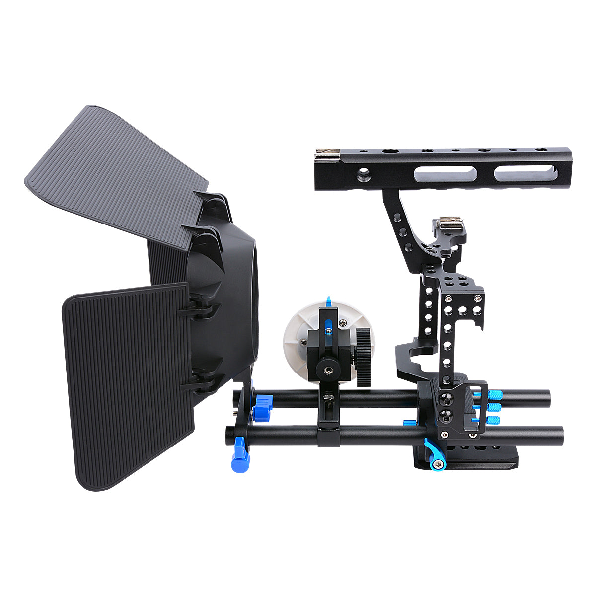 YELANGU C500 DSLR Video Camera Cage Kit With Follow Focus Matte Box, Support for Mirrorless Camera