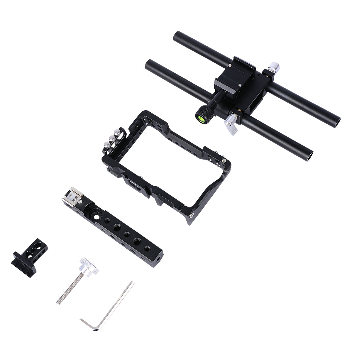 Yelangu C6 Cage Kit for Sony a6000 a6100 a6300 a6400 a6500 NEX7 Camera with Cage, Handle,HDMI cable clamp