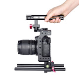 Yelangu C8 Camera Cage Top Handle Tripod Mount Plate 15mm Rod base for Canon Nikon Sony Panasonic