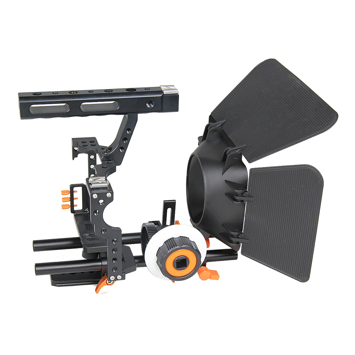 YELANGU C500 DSLR Video Camera Cage Kit With Follow Focus Matte Box, Support for Mirrorless Camera